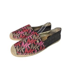 Michael Kors Kendrick Womens Logo Leather Slipon Espadrille Casual Flats | 38